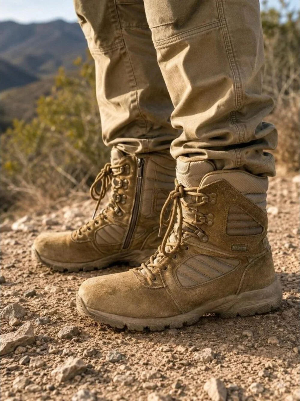 Magnum Response lll Suede Lace-Up Side-Zip Tactical Duty Boots (size 11)
